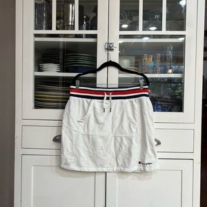 Champion Athleticwear Women’s XL Preppy Tennis Athletic Y2K Skirt (White)